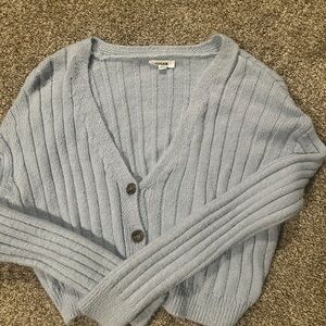 Garage Women's Sky Blue Ribbed Cardigan